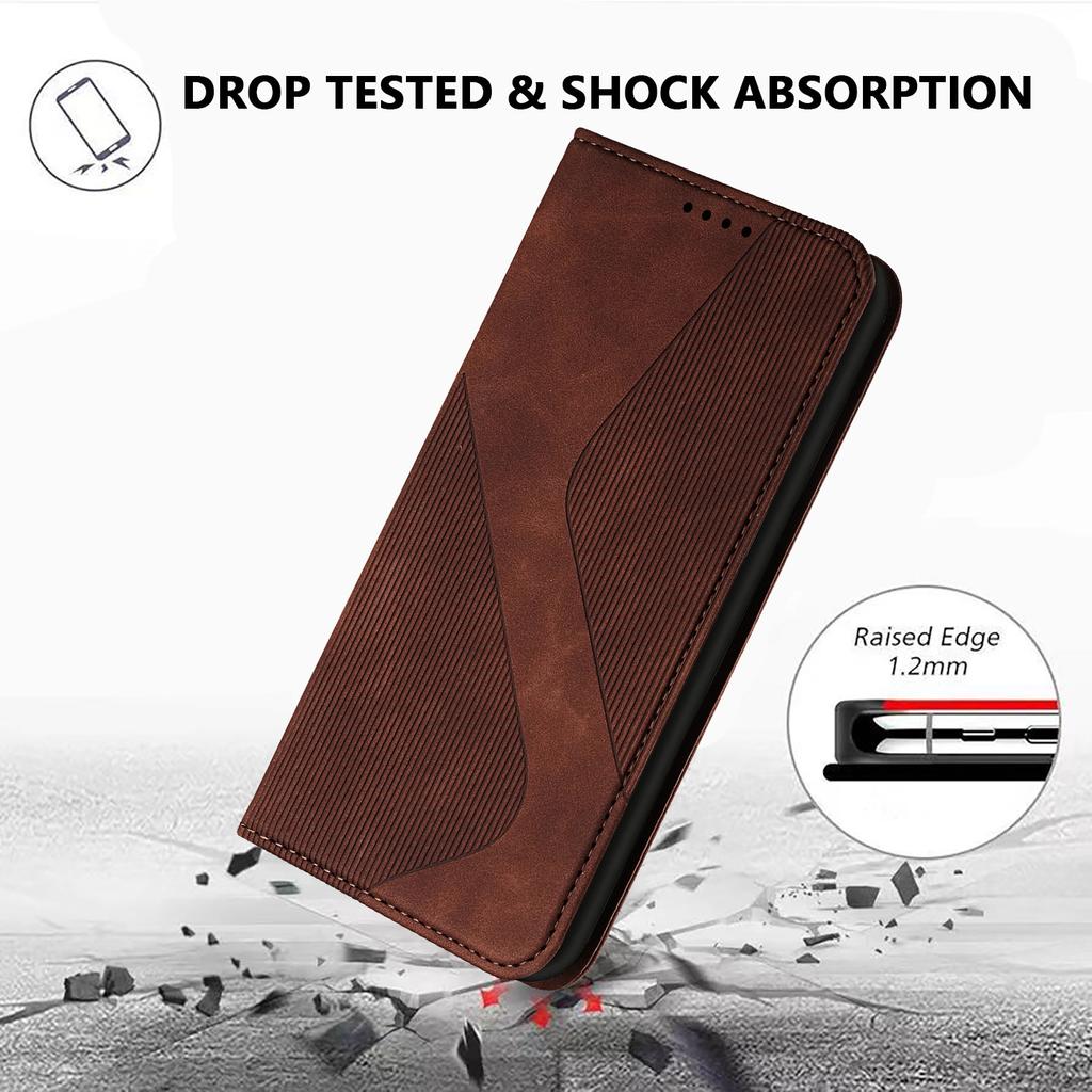 Applicable to Samsung S25 leather case A56 skin matte insert card wallet strong magnetic bracket protective case Hot 40i