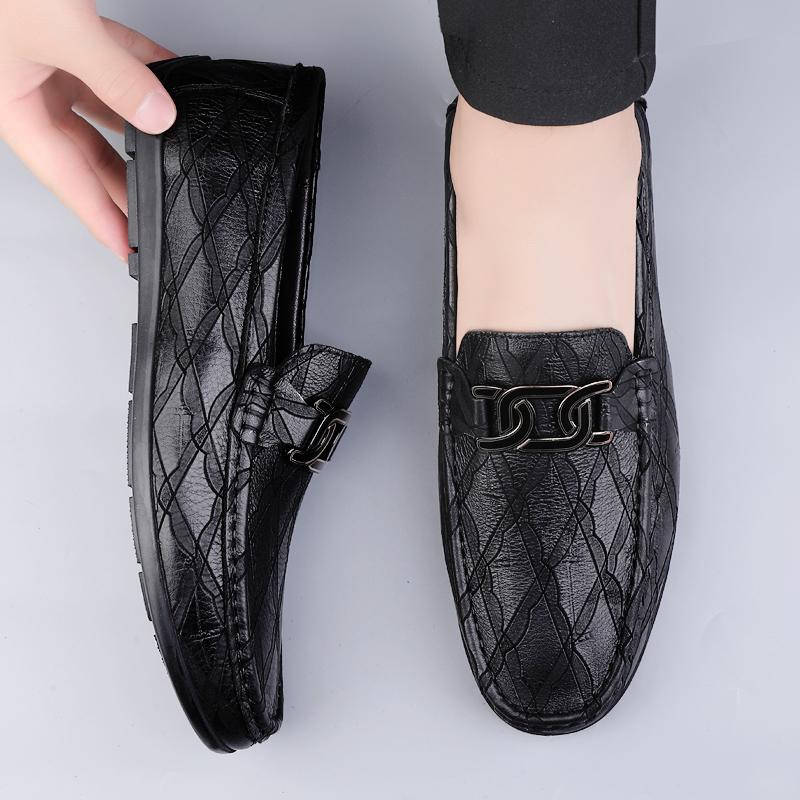 Men Stylish Comfortable Loafers Genuine Leather Casual Shoes Men Sneakers 2024 New Male Walking Loafers Casual Slip On Men Shoes