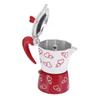 Octagonal Aluminum Mocha Pot Heart Pattern Coffee Maker Pot Household Espresso Coffee Kettle  Gift