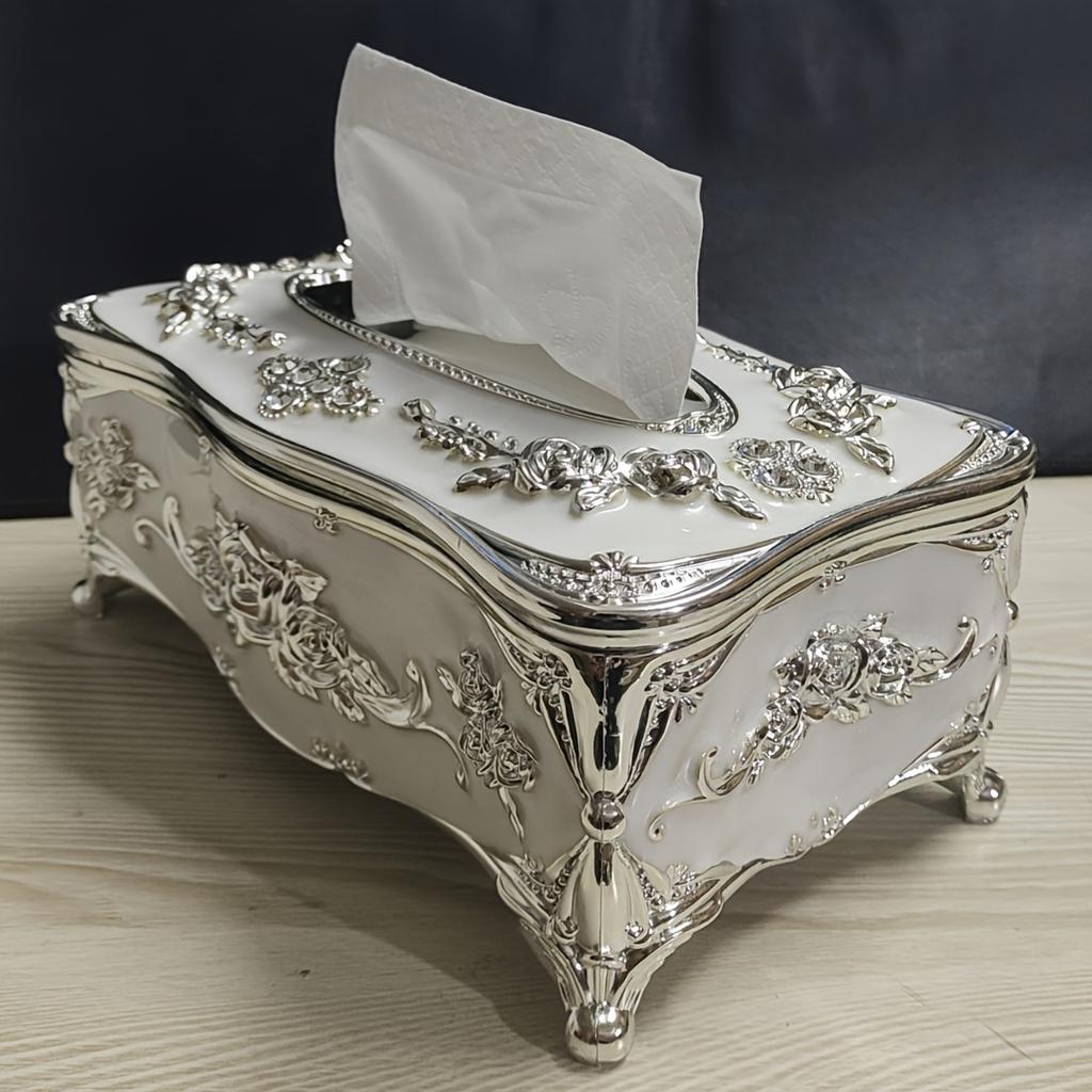 European Style Paper Towel Box for Kitchen, Living Room, Coffee Table, Desktop Paper Storage Box, High-end Restaurant