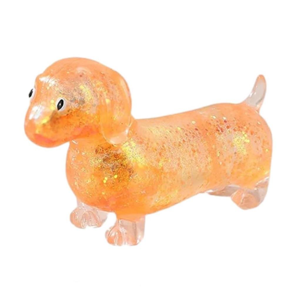 Cute Puppy Slow Rising Toys Sparkling Powder Squishy Toys Sausage Dog Fidget  Children Gifts