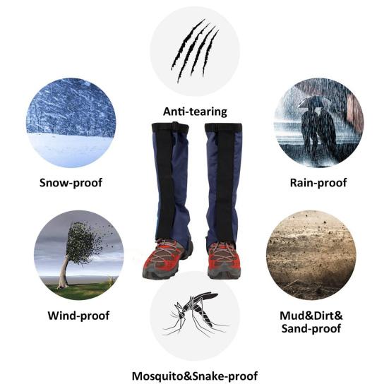 1 Par Utendørs Ben Gamasjer Justerbar Vanntett Menn Kvinner Vandring Klatring Snø Ski Jakt Snake Guard Snøstøvel Sko Gaiter Leg Protector Cover