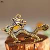 Chinesischer Bestiendrache Bronze-Figur Antike Kupfer Mythisches Tier Miniatur-Statue Heimdekoration Handwerks-Sammlung