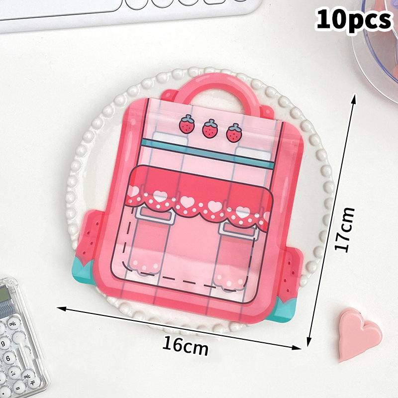 Cute Cartoon Schoolbag Shape Candys Packaging Bags Snack Cookie Storage Bag Children'S Day Birthday Sealing Bag