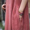 Johnature Women Vintage Dresses Chinese Style O-Neck Short Sleeve Cloths Summer Tie-dye Long Dress