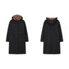 FURINA Hoodie Knit Long Coat Jacquard