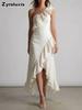 Summer New Leaf Edge Ruffled Elegant Dress Women's Clothing