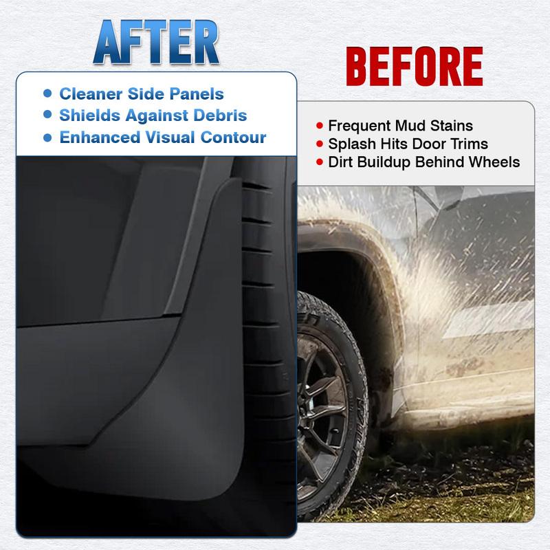 Black for Buick Envision S 2024-2025 Fender Mudflaps PP Splash Guard Mud Flaps Front and Rear Wheels Fender