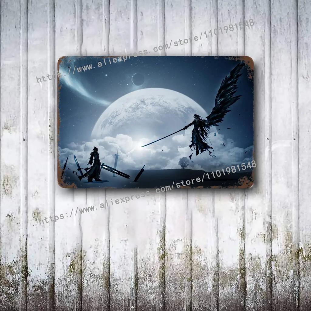 Final Fantasy Tactics The Lying Heart Poster Vintage Tin Metal Sign Decorative Plaque for Pub Bar Man Cave Club Wall Decoration