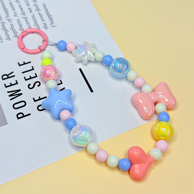Diy Fashionable Small Fresh Mobile Phone Chain Anti-Lost Mobile Phone Case Pendant Beaded Bracelet Exquisite Girls Ccd Pendant