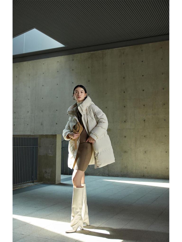 Yaqiu 2025 Damen Winter Kapuzen Patchwork Daunenjacke - Dick & Warm, Mittellang, Lockere Passform