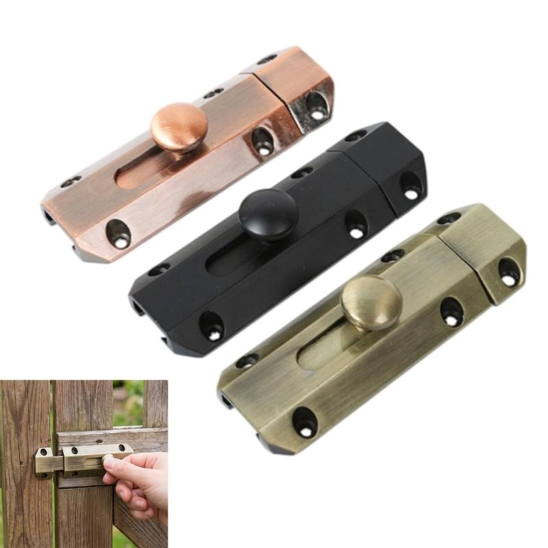 Round Knob Manual Door Bolt Lock Metal Hardware Thick Metal Slide Door Bolt for Interior Door Cabinet Door Wooden Door and Divider Placement