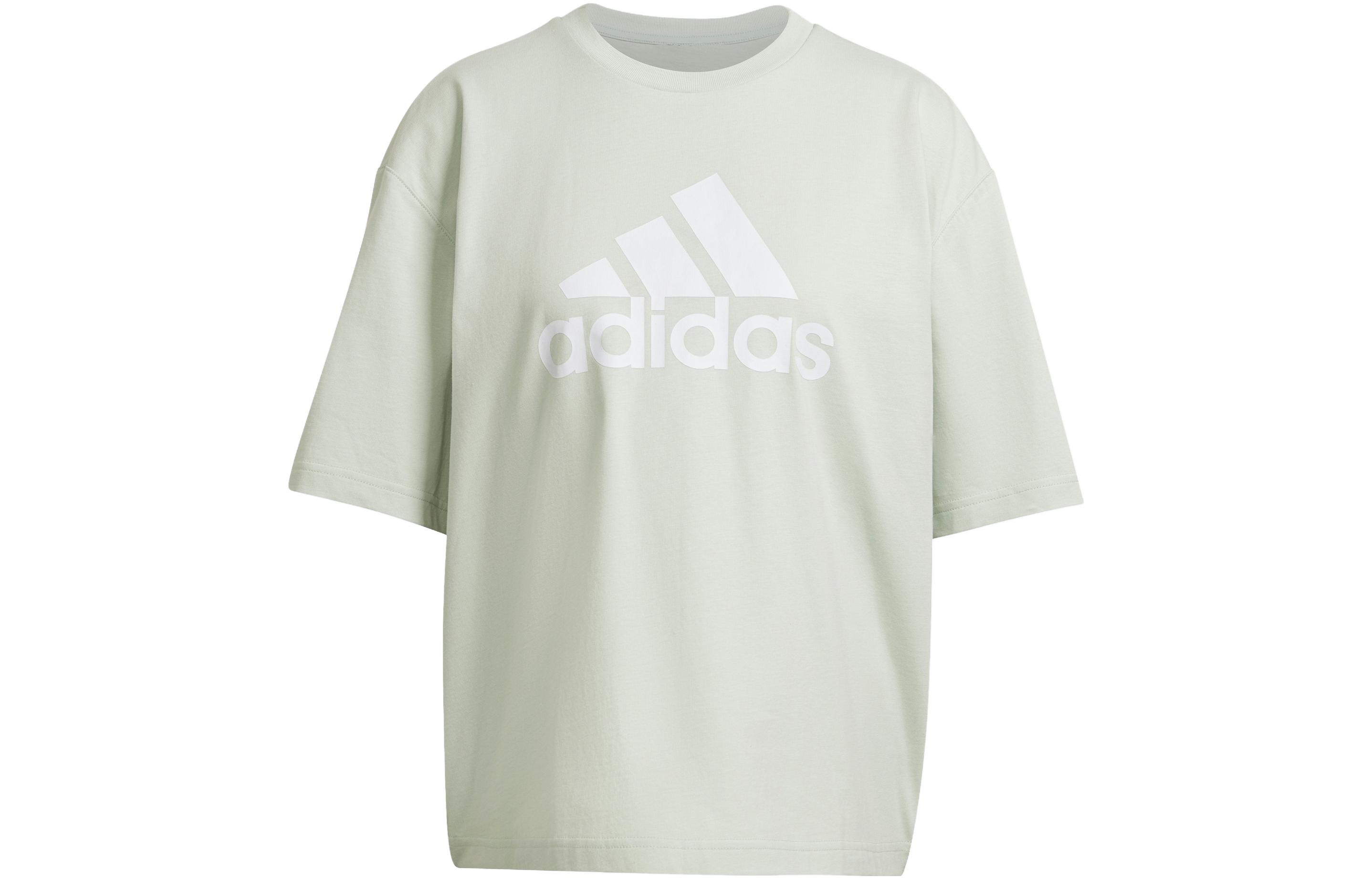 Adidas Drop Shoulder Sleeve T Shirt Women s Linen Green HK0508 XXL