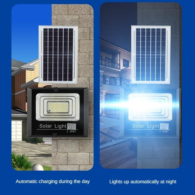 Intelligent Light Control Induction Courtyard Light Waterproof and Lightning Large Capacity Lithium Battery Street Lights Solar Powered Outdoor Light