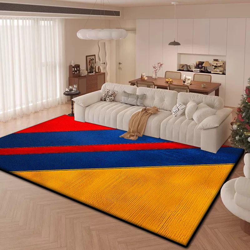 Nordic Geometric Abstract Carpet Living Room Light Luxury Decoration Home Large Area Rugs Bedroom Easy Clean Plush Floor Mats