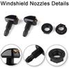Washer nozzle, car replacement windshield wiper nozzle, suitable for windshield spray nozzles of most vehicles