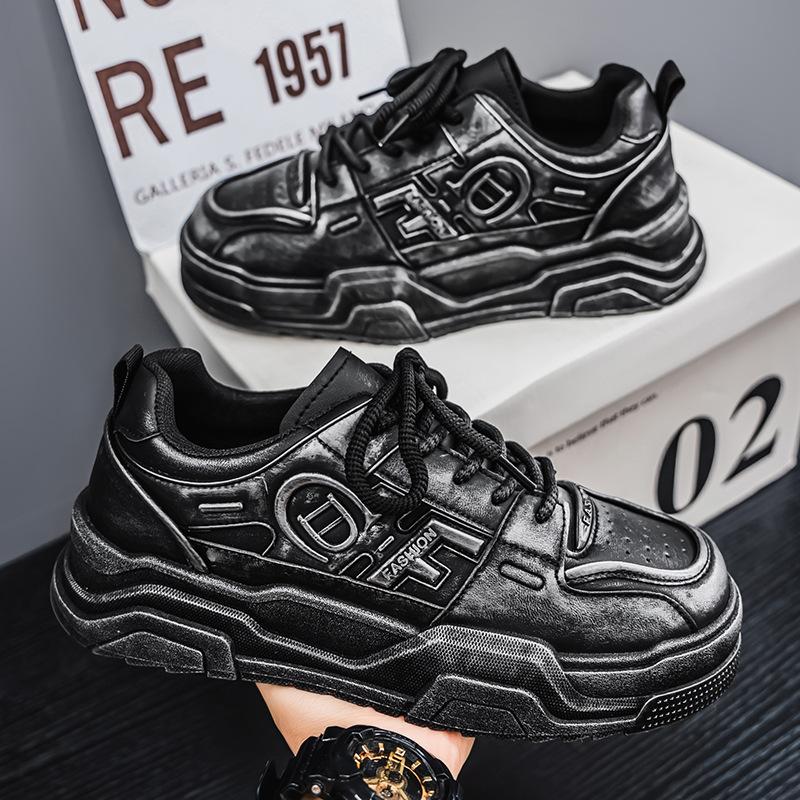 Spring men's shoes new breathable little white shoes men's trend versatile thick-soled heightening sports shoes casual board shoes trendy shoes