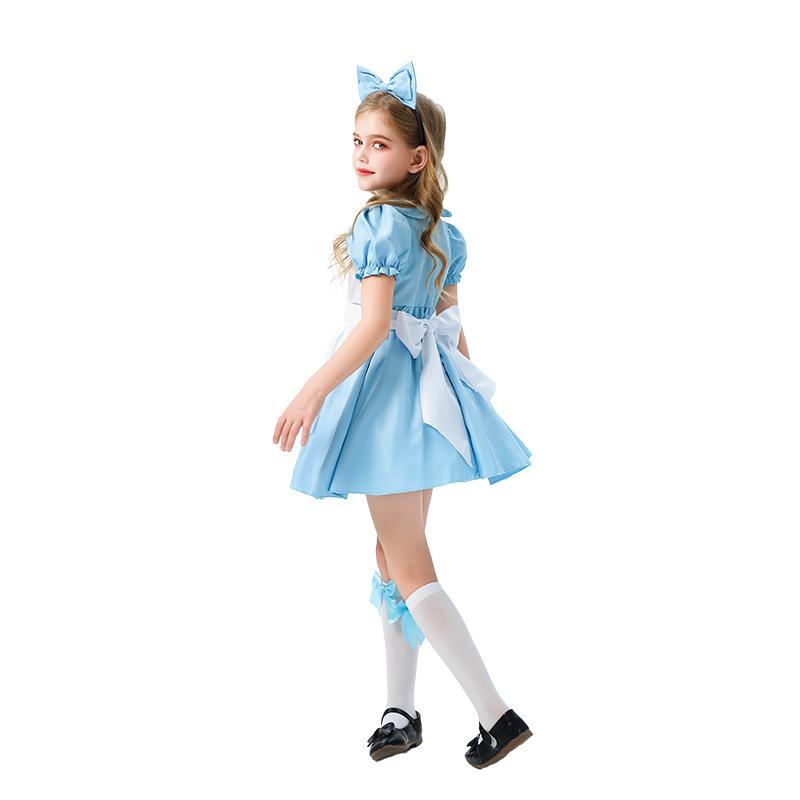 Alice Children's Costume Pastoral Maid Costume Butterfly Princess Dress Girls Teen Lolita Performance Costume