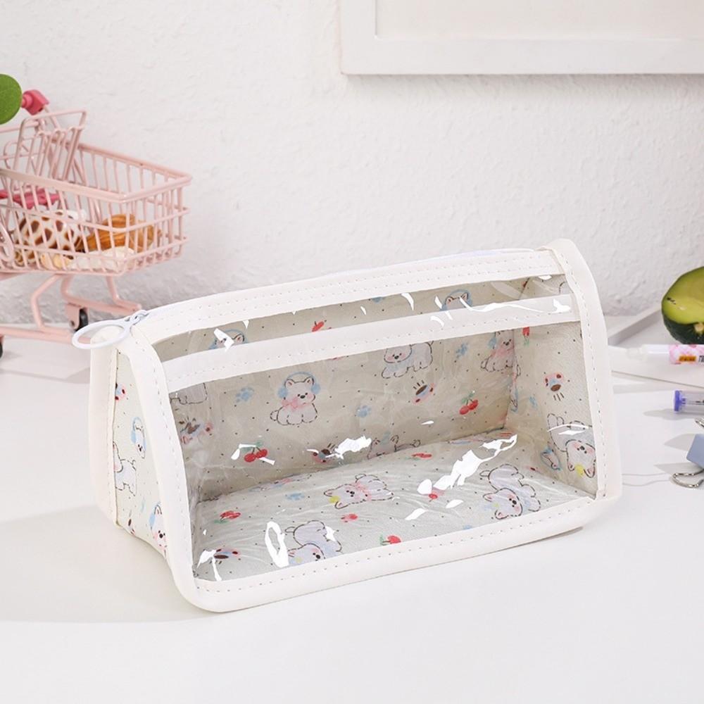 Multifunctional Transparent Pencil Case Large Capacity Cosmetic Bag New Stationery Pouch