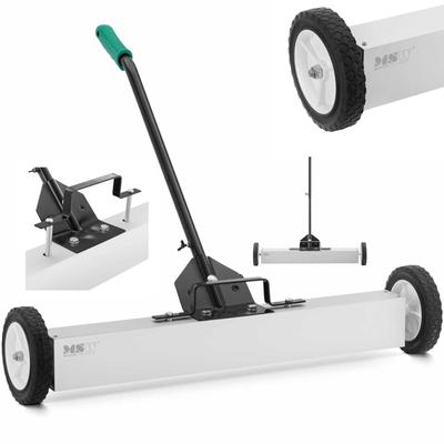 Magnetic Sweeper Broom for Collecting Nail Filings On Wheels, 75 Cm Wide
