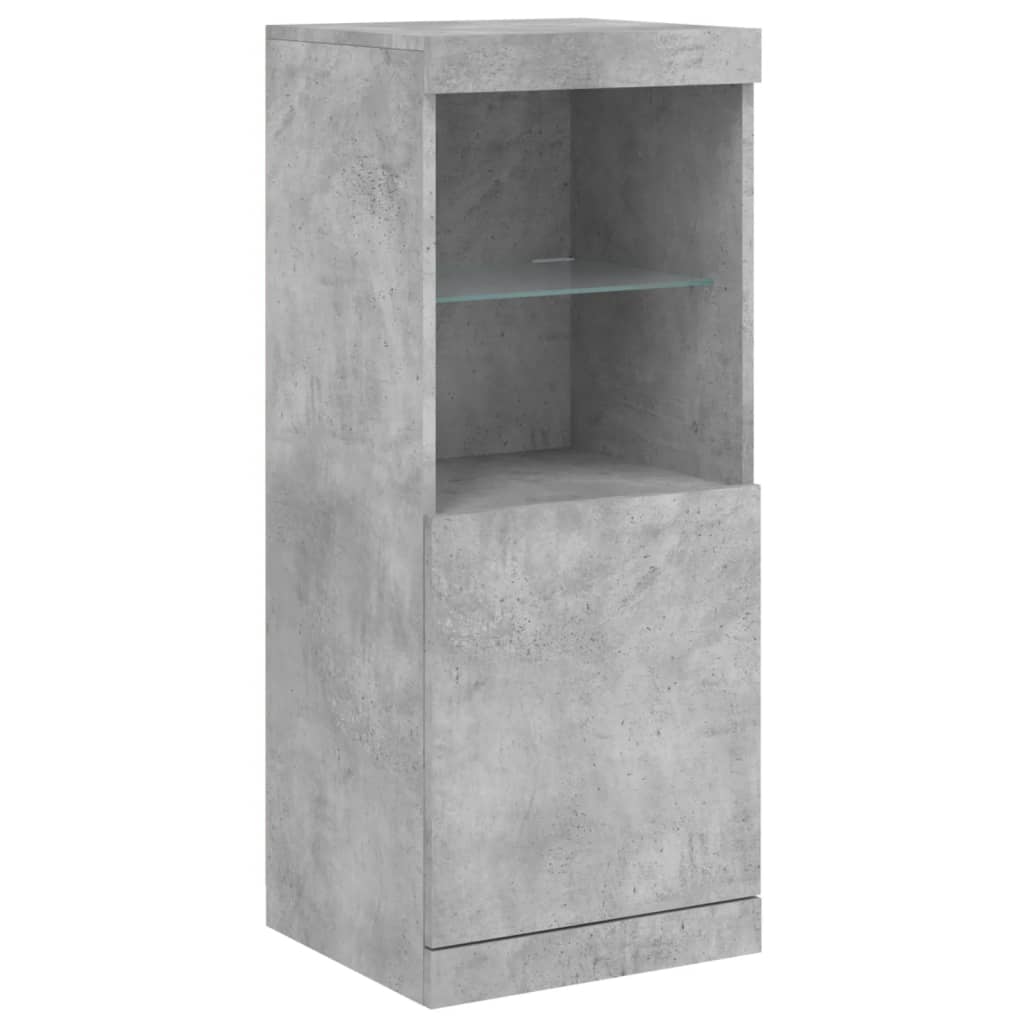 Vidaxl Szafka Z Oświetleniem Led, Szarość Betonu, 41X37X100 Cm