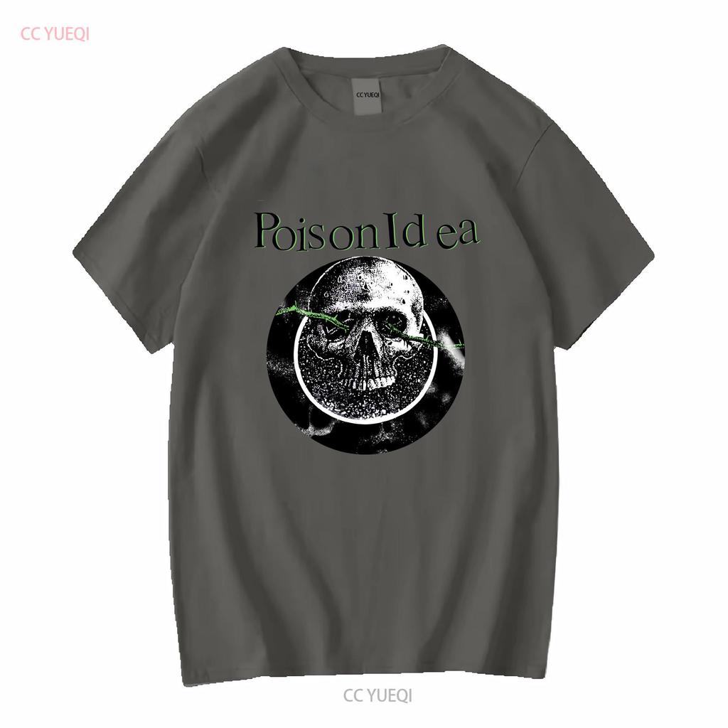REPRINT 90 s Poison Idea band T shirt short sleeve tee NH9009 vintage Washed fashion Casual Stretched streetwear Slightly