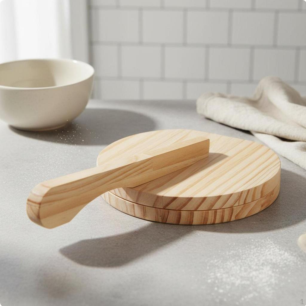 Wooden Dumpling Wrapper Press Solid Wood Skin Effortless To Use Manual Pastry