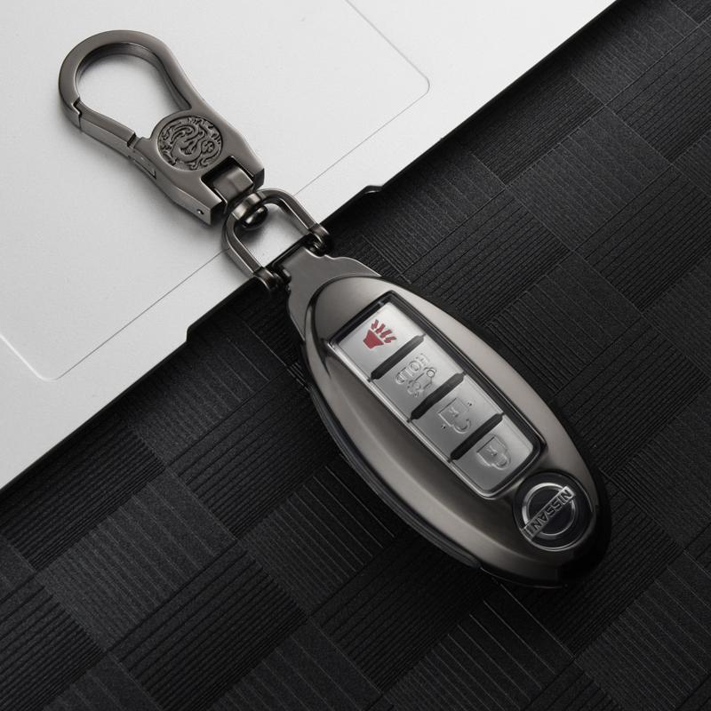 Liga de zinco caso chave do carro titular para nissan versa maxima rogue armada sentra qashqai x-trail para infiniti fx35 qx50 acessórios
