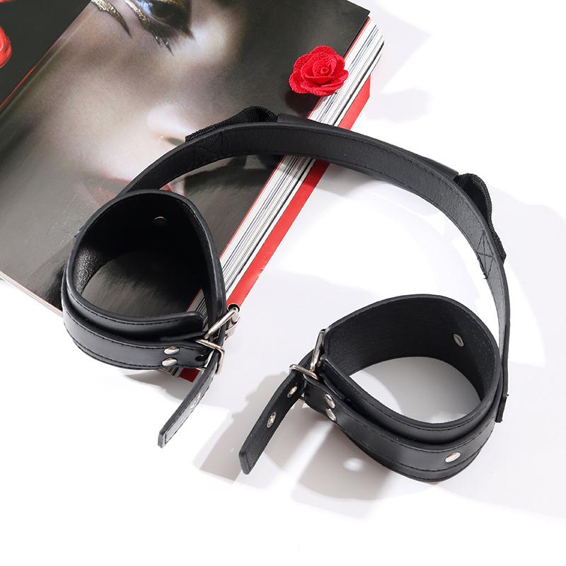 SM Sex  Leather Handle Handcuffs Eroticism Sexual Restraint Props Bondage Gear for Couples Master Slave Training  Sextoys