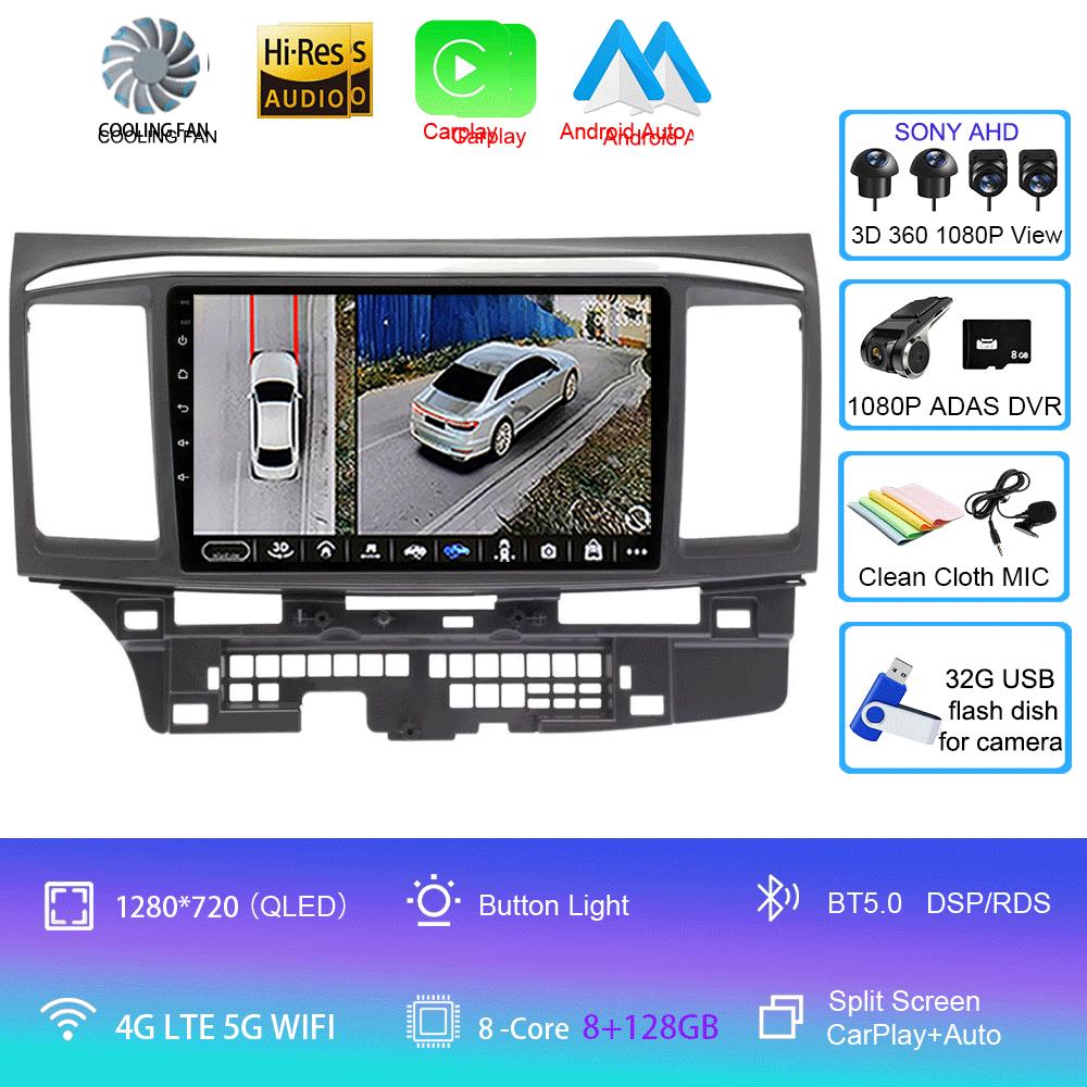 Android 14 video Player For MITSUBISHI LANCER 9 10 X 2008 - 2016 9Inch Car Radio Stereo Audio GPS Carplay Auto Screen