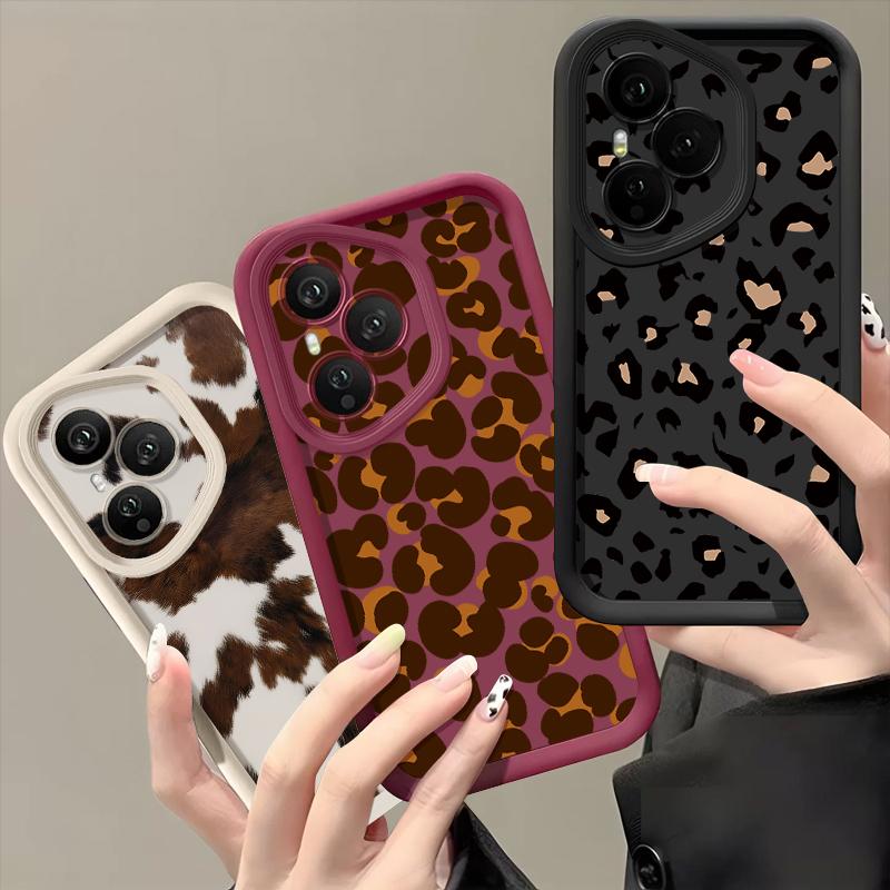 Leopard Print Pattern Phone Case For Honor 400 200 Pro Magic7 Lite X8c X9c Smart X6a X6b X6c Shockproof Soft TPU Silicone Cover