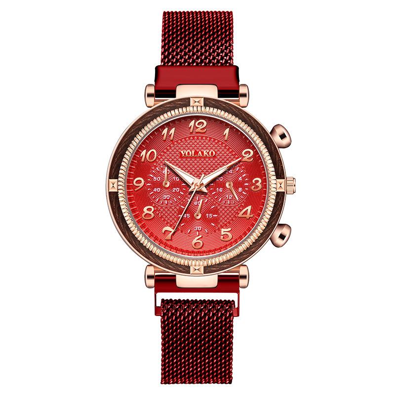 

Модные тенденции цифровые женские часы Three Eyes женские часы Milan с железным присоской магнитный железный ремешок