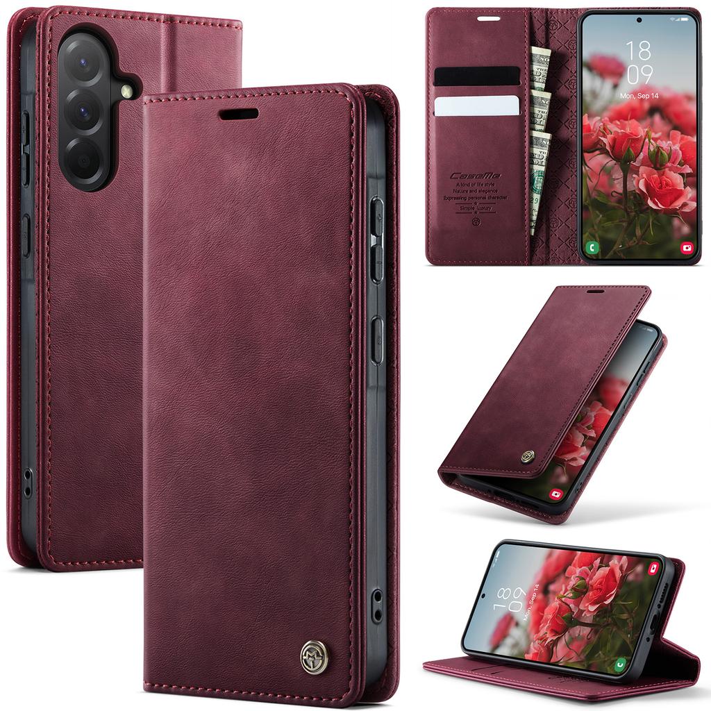 Magnetic Leather Wallet Card Flip Cover For Samsung Galaxy A56 A36 A26 A16 A17 A55 A35 A25 A54 A34 A33 A15 5G A14 A53 A50 A52