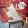 Christmas Snowman Snowflake Red Sheer Curtains for Living Room Decoration Window Curtains Kitchen Tulle Voile Curtains