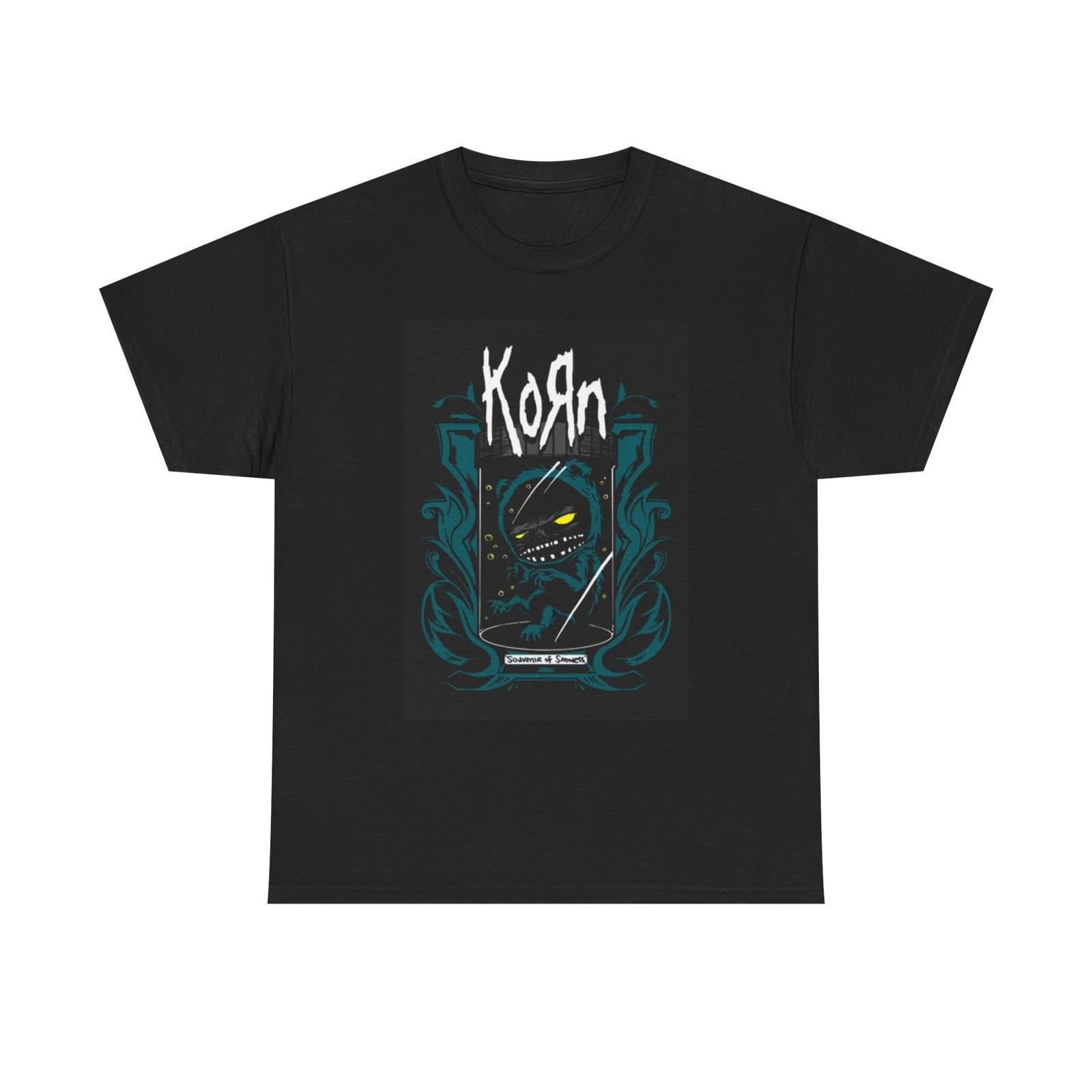 Korn Graphic T Shirt Vintage Rock Band Retro 90s Heavy Cotton Tee XXXL