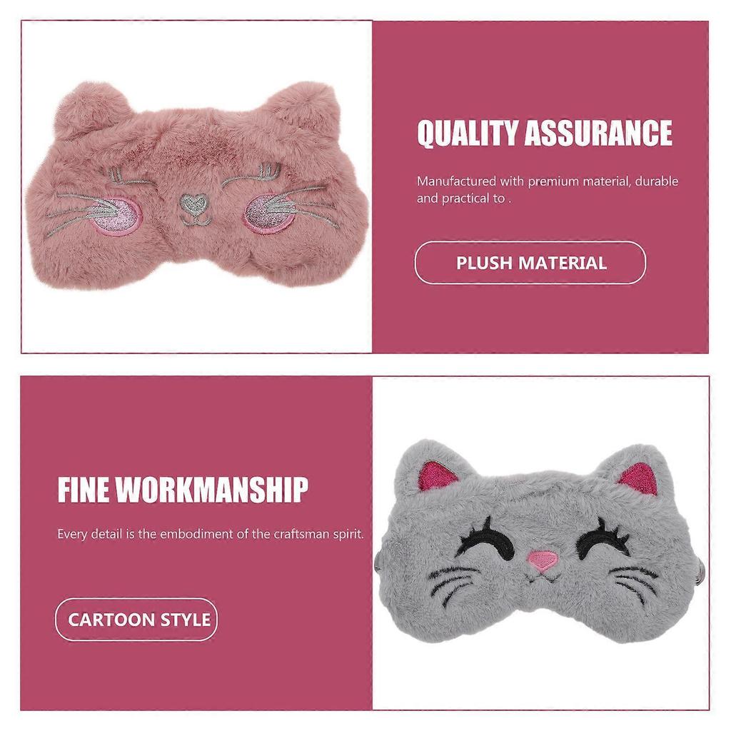 Plush Eye Masks for Sleep Eye Protective Patches 4Pcs Assorted Color
