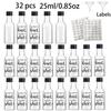 32pcs Mini Plastic Bottles with Labels and Caps,for Bridal Shower Party Favors, DIY Drinks,Welcome Gifts,party Supplies,birthday