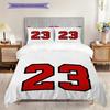 Red and Black Sports Jersey Number Bedding, Duvet Cover, Pillowcase, Home Decoration, Birthday Gift (1 * Duvet Cover+2 * Pillowcase, Coreless)