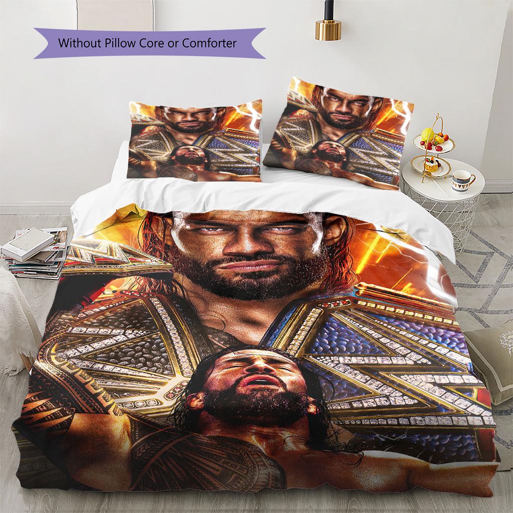 Leati Joseph Joe Anoa'i Pattern Bedding,Quilt Set Quilt Cover Pillowcase Home Birthday Gift(1 * duvet cover + 2 * pillowcase, without core)