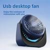 Air Turbo Tech Mini Portable Desk Fan Energy-Saving USB Rechargeable Fan  Outdoor