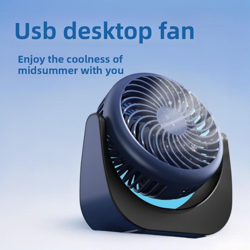 Air Turbo Tech Mini Portable Desk Fan Energy-Saving USB Rechargeable Fan Outdoor