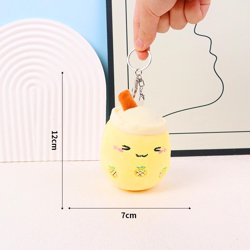 Fruit Bubble Tea Plush Keychain - Cute Gift Doll for Claw Machines & Weddings