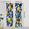Blackout Curtain Popular Print Lemon Leaf Versatile Polyester Without Rod Thermal Insulation Functions Set Of 2 Made Washable