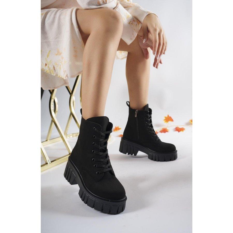 Купить Женские замшевые повседневные ботинки на толстой подошве | Joom