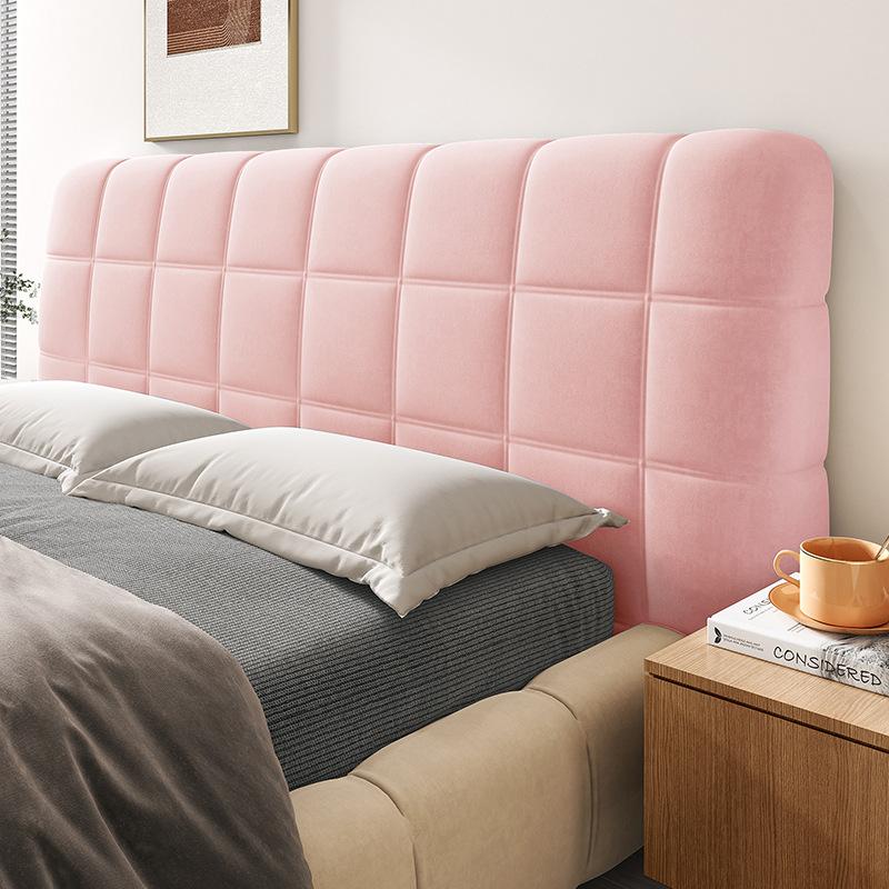 

Высококачественный короткий плюшевый стеганый чехол на изголовье кровати, роскошный мягкий толстый бархатный чехол для изголовья кровати, универсальный защитный чехол для прикроватной тумбочки 150cm