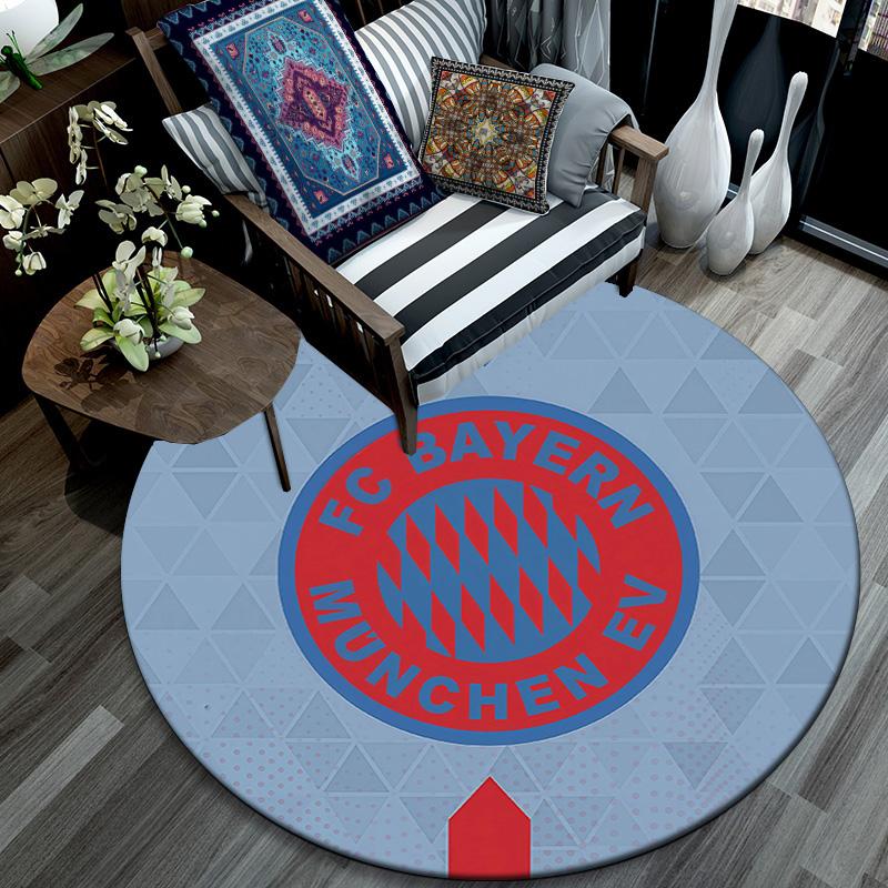 Bayern Munich Round Area Rug,Carpet Rug for Living Room Bedroom Sofa Playroom Decor,Non-slip Floor Mat