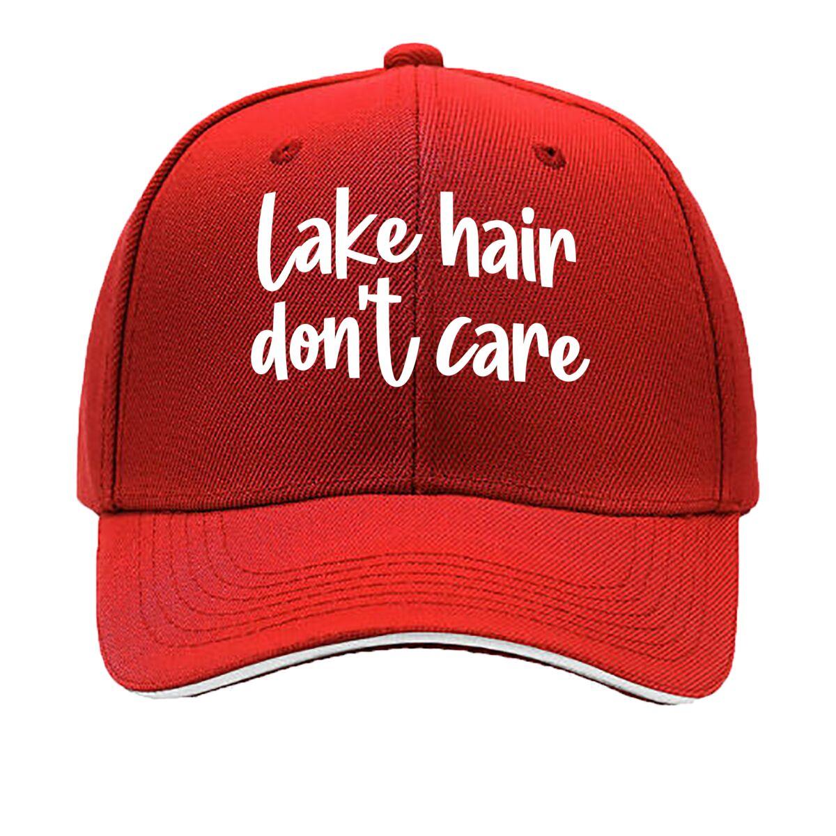 Lake Hair Dont Care Hat Distressed Adjustable Lake Life Baseball Cap For Unisex Women Sandwich Baseball Cap One Size