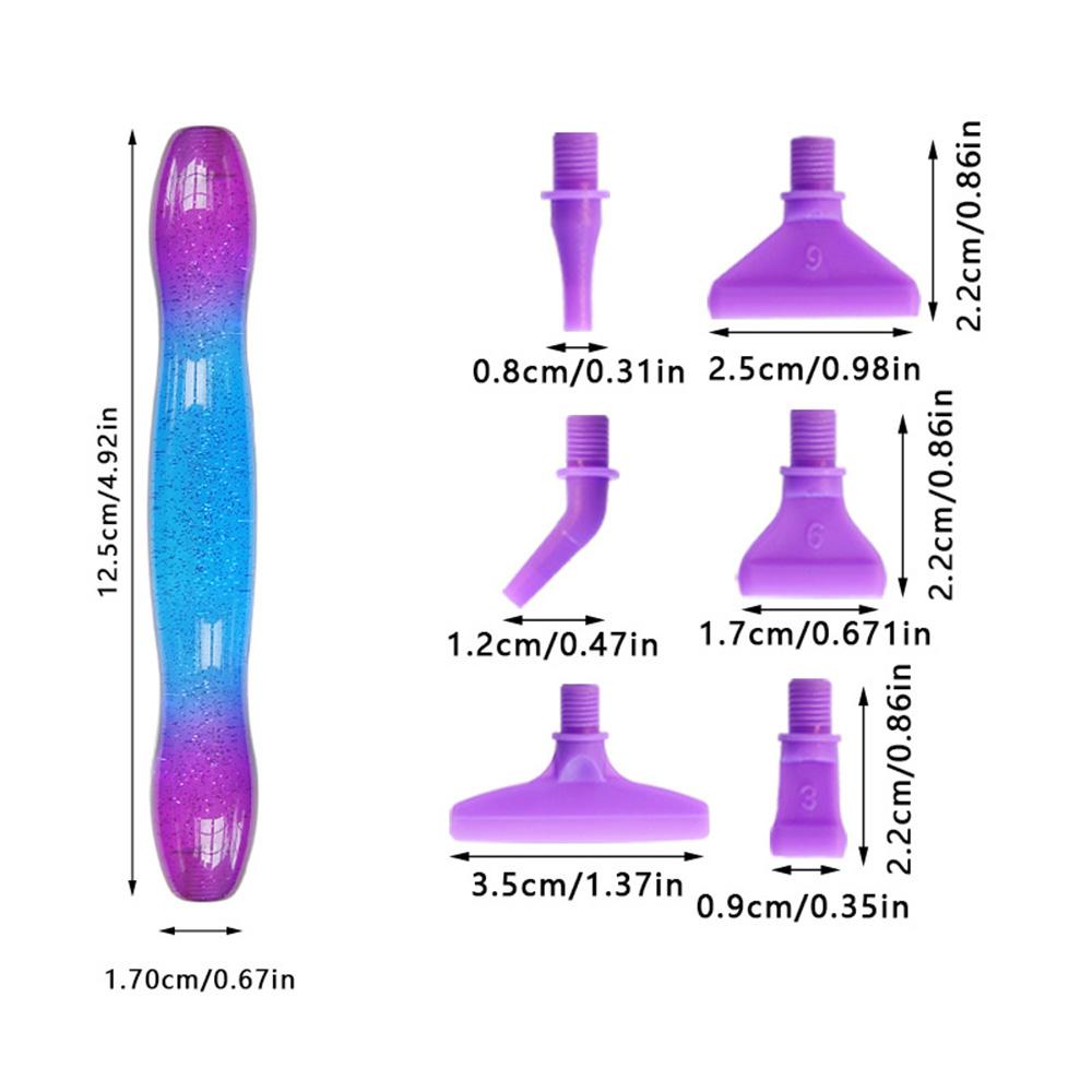 5D DIY Basteln Harz Diamantmalerei Stift Faden Metall/Kunststoff Ersatzstiftspitzen Punktbohrerstifte Mit Klebeknete Und Roller