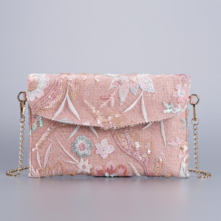 Premium sequined clutch bag  summer new fashion women's dinner bag lightweight niche envelope bag