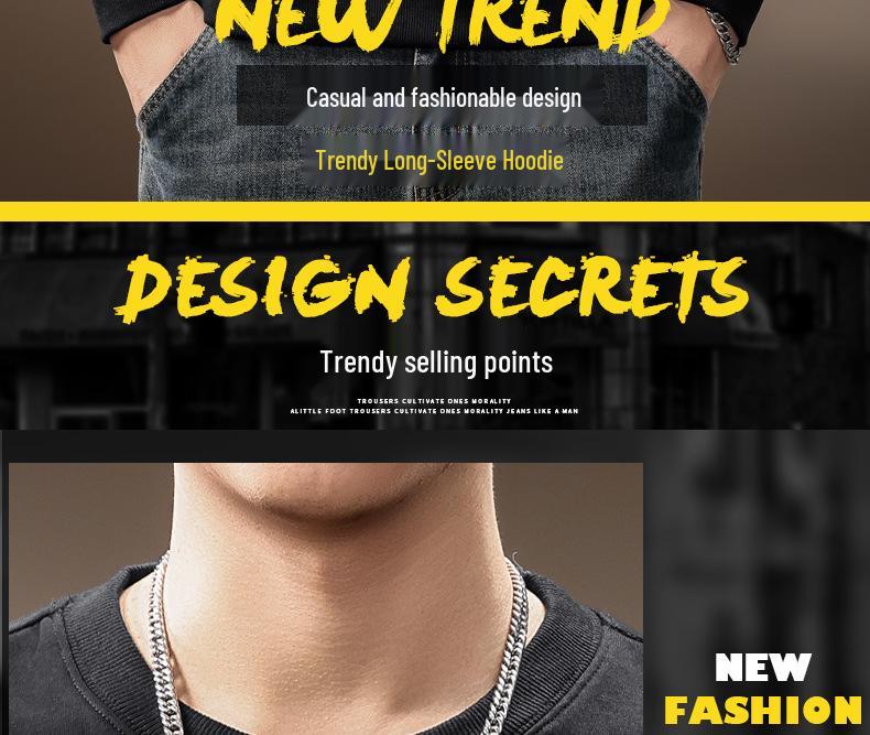 Luksusowa męska bluza z kapturem w stylu retro, patchwork w bloki kolorów, ciężka, jesienna kolekcja